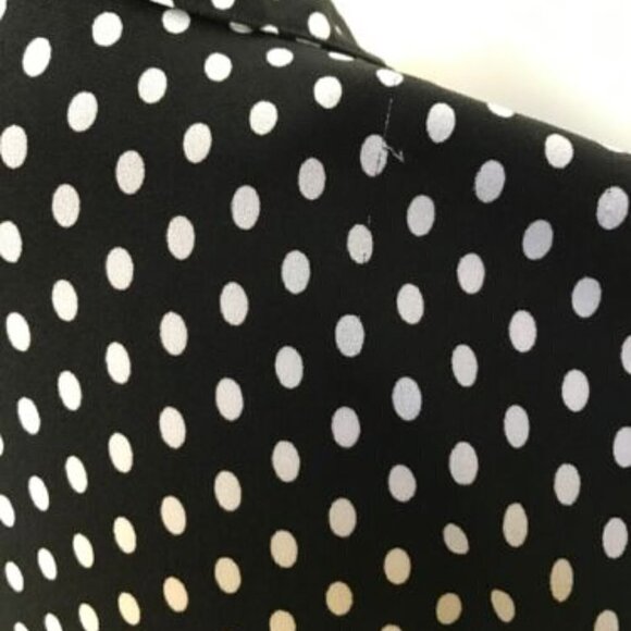 Vintage Leslie Fay Black and White Polka Dot Teacher/Geek Dress Sz 12P - Picture 6 of 8